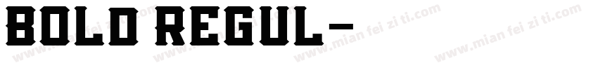 Bold Regul字体转换